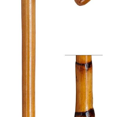Bastón con curva madera exclusiva de Rattan muy resistente