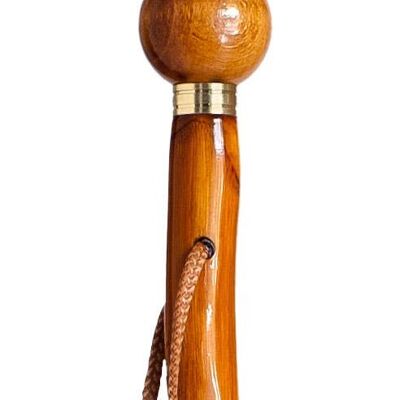 Bâton de marche avec poignée boule en bois