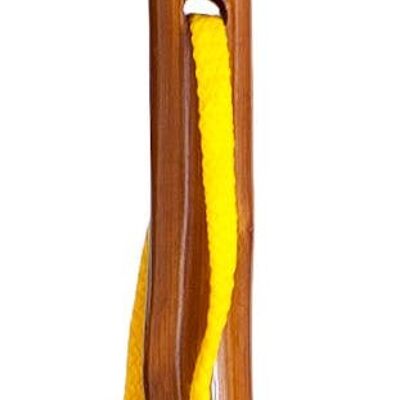Dark varnished chestnut mountaineering stick