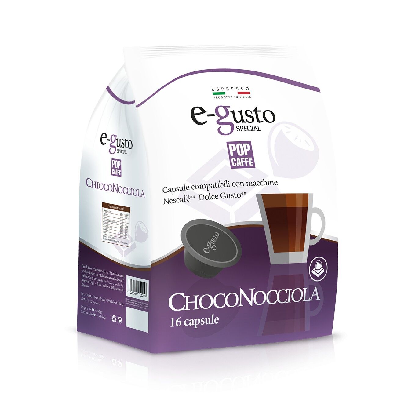 E-GUSTO BEVANDE- CIOCONOCCIOLA
100% made in Italy