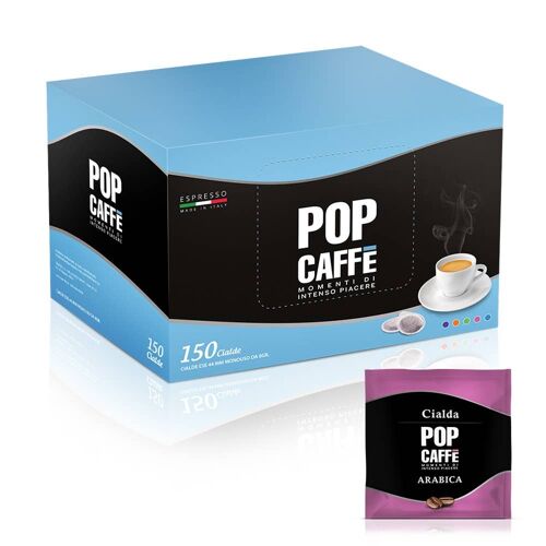 POP CAFFE' CIALDA ESE 44 
MISCELA ARABICA 
BOX DA 150 PEZZI