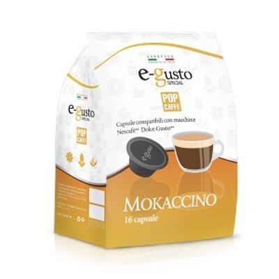 POP COFFEE E-TASTE DRINKS - MOKACCINO
100% made in Italy