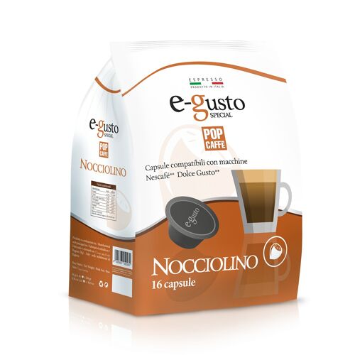 POP CAFFE' E-GUSTO BEVANDE - NOCCIOLINO
100% made in Italy