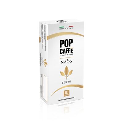 BEBIDAS NAOS DE CAFÉ POP - GINSENG
100% hecho en Italia