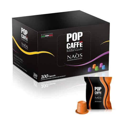 POP CAFFE' NAOS INTENSO
COMPATIBILE CON MACCHINE NESPRESSO