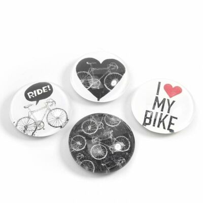 Aimants EYE Bike - vélo - verre - écolo - cycliste - dernières pièces - cadeau - déco réfrigérateur