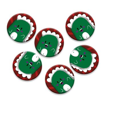6 badges for children | Dinosaur Theme Birthday