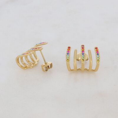 Cindel earrings - Gold multi