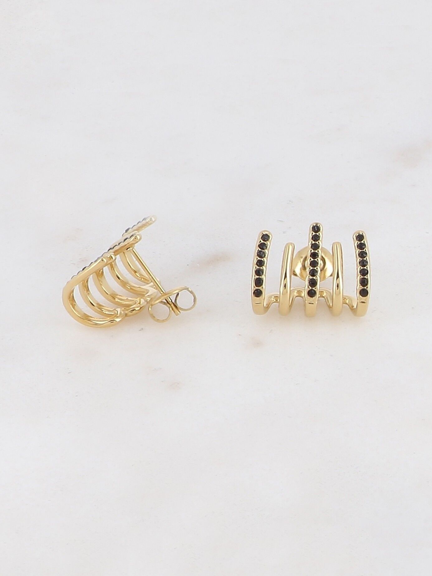 Cindel earrings - Black gold