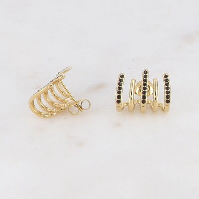 Cindel earrings - Black gold