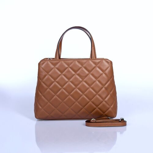 Soft genuine leather handbag art. 112358