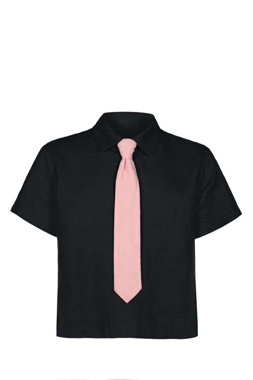 Leinen Tie Shirt