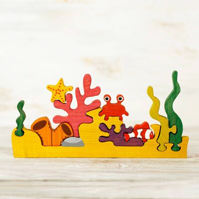 Coral reef puzzle game Montessori toys for kids Ocean world