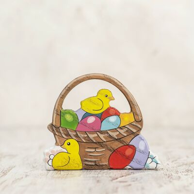 Easter basket with eggs