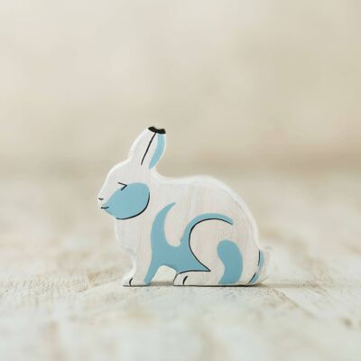 Wooden Arctic hare figurine Arctic animals Toy