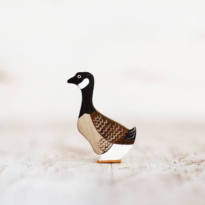 Wooden Canada goose figurine