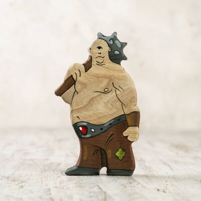 Wooden Cyclops figurine Myths creature