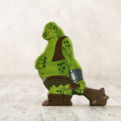 Wooden Goblin figurine Myth creature