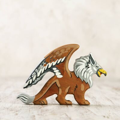 Wooden Griffin figurine legendary creatures