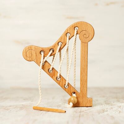 Wooden Harp lacing toy Fine Motor Skills Wooden Montessori