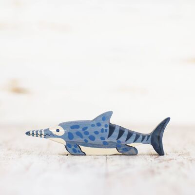 Wooden ichthyosaurus toy Dinosaur figurine