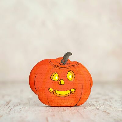 Wooden Jack-o'-lantern toy Halloween symbol Irish Myth