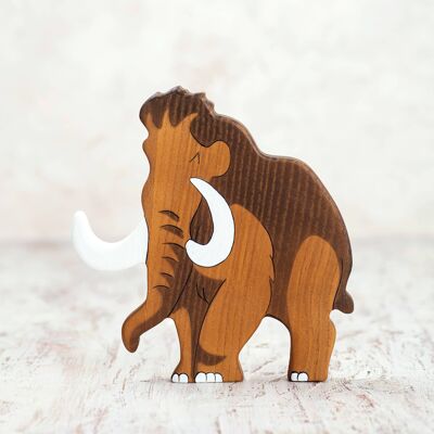 Wooden Mammoth toy Pre-historic animals Ice age creature