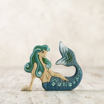 Wooden Mermaid figurine Rusalka figurine mermaid gifts