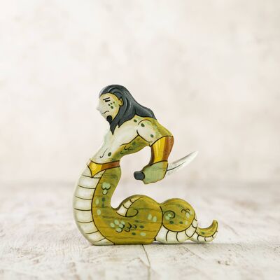 Wooden Naga figurine Legendary creature