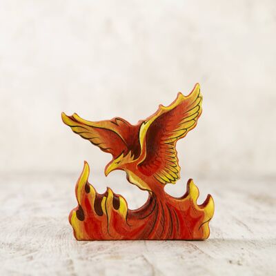 Wooden Phoenix figurine Myth creature