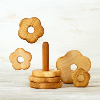 Wooden stacking toy Fine Motor Skills Montessori Kids