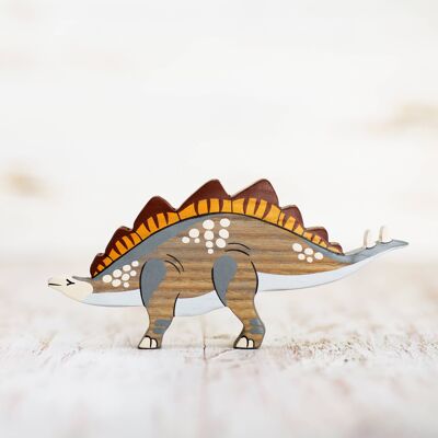Wooden Stegosaur toy Dinosaur figures Pre-historic animals