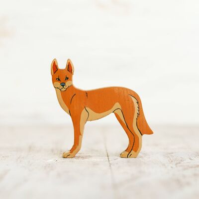 Wooden toy Dingo figurine Australian animals