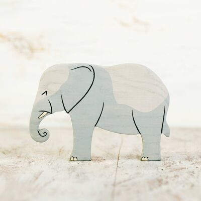 Wooden toy Elephant figurine Safari animal