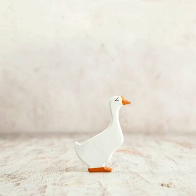 Wooden toy Goose figurine Fowl figurines