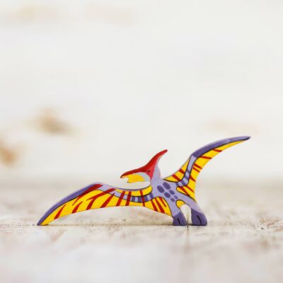 Wooden toy Pterodactyl Figurine Fly Dinosaur