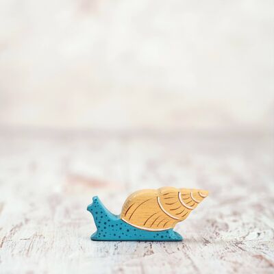 Wooden toy Sea Snail figurine