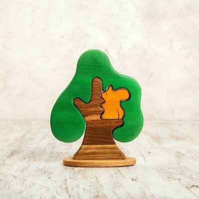 Wooden Tree With A Squirrel Puzzle