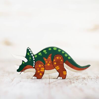 Wooden Triceratops toy Jurassic creature Dinosaur toys
