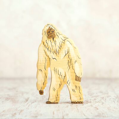Wooden yeti toy Abominable Snowman Bigfoot