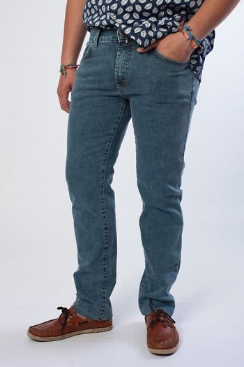 Pantalon en denim léger 5 poches élastique 7