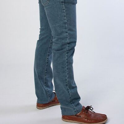 Light elastic 5-pocket denim trousers