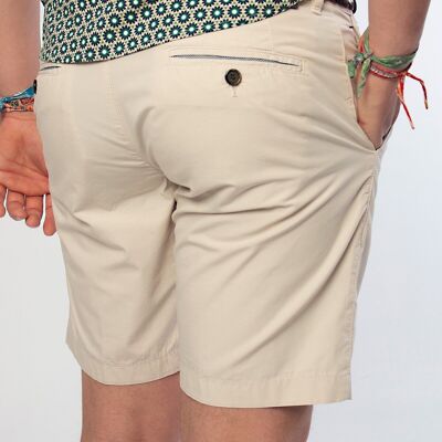 Hellbraune Bermudashorts aus Baumwolle