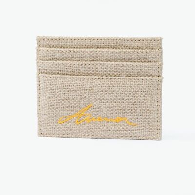 Minori card holder in Kraft hemp