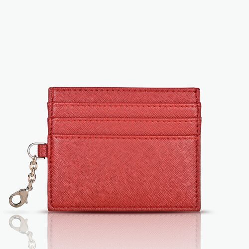 Minori senza passante - Cherry red saffiano