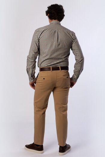 Pantalon chino hiver stretch kaki en gabardine 26