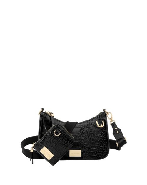 Nora Crossbag Black Croco