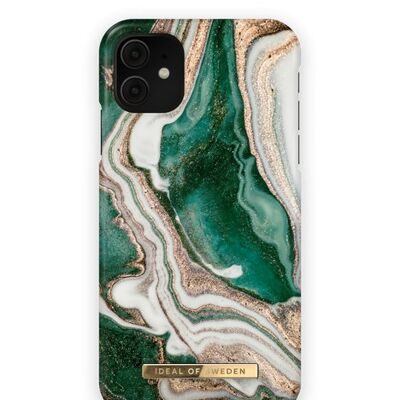 Fashion Case iPhone 11/XR Golden Jade Marble