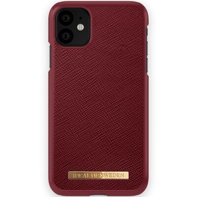 Saffiano Case iPhone 11/XR Burgundy