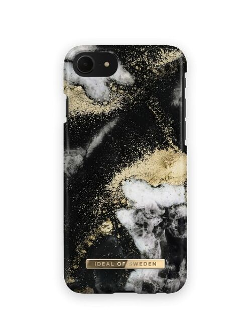 Fashion Case iPhone 8/7/6/6S/SE Black Galaxy Marbl